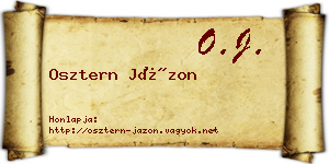 Osztern Jázon névjegykártya